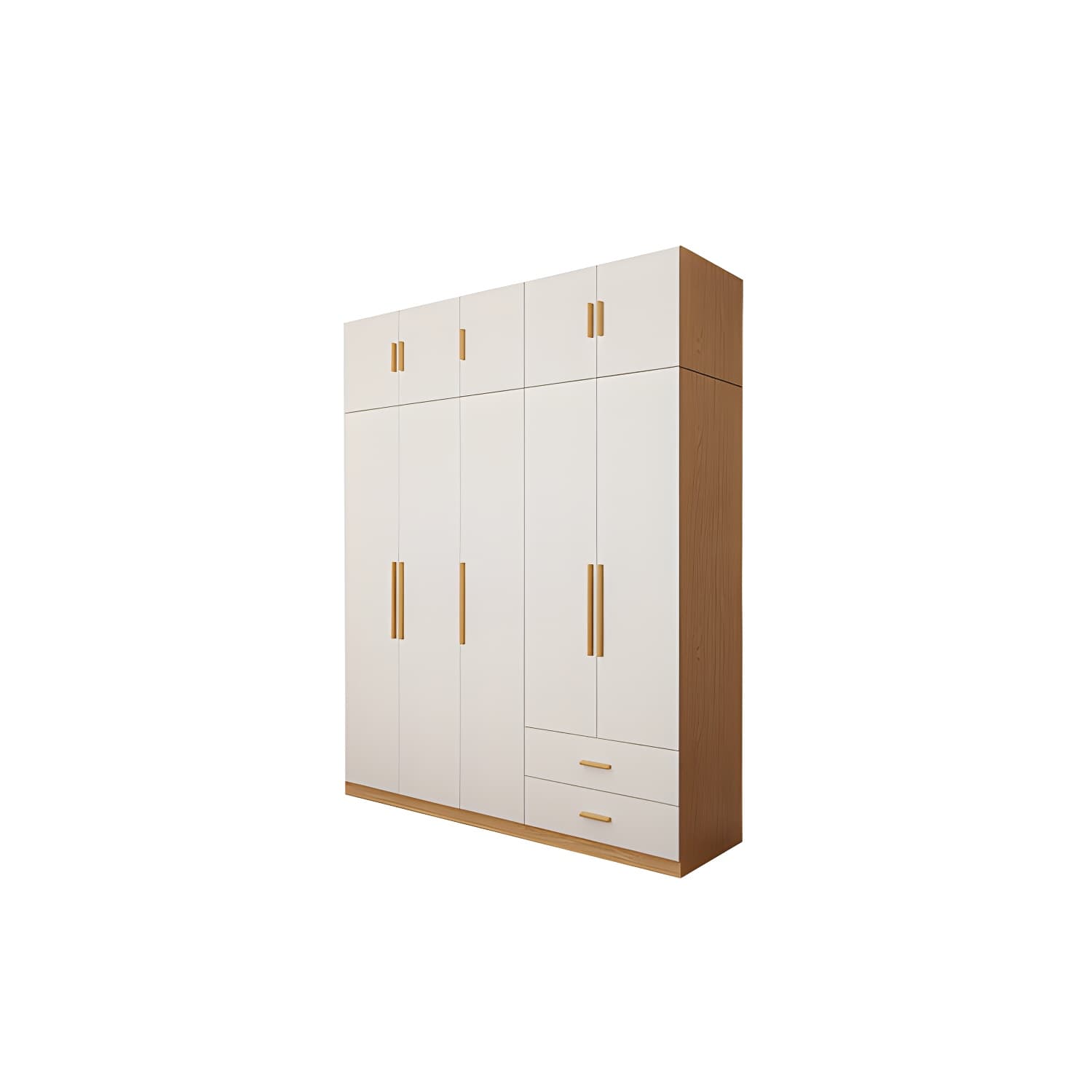 Contemporary Style Wardrobe Wooden Bedroom Closet with Hinged Door - image 8