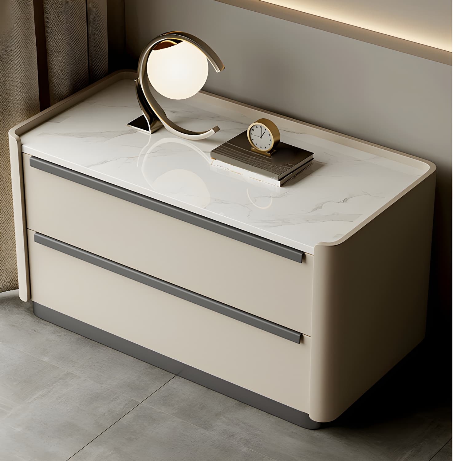 Modern Wood Nightstand with Drawer Storage, Light Wood Tone & Small Size - image 13