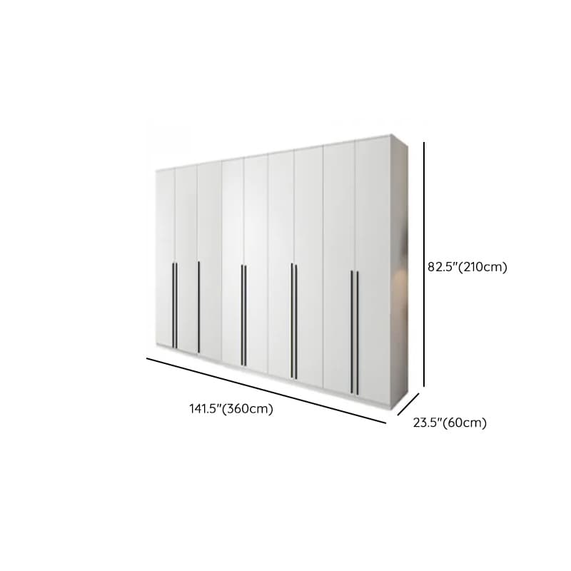 White Lumber Detached Wardrobe Closet with Soft Close Drawer, Door, Interior Shelves, and Clothing Rod - image 22