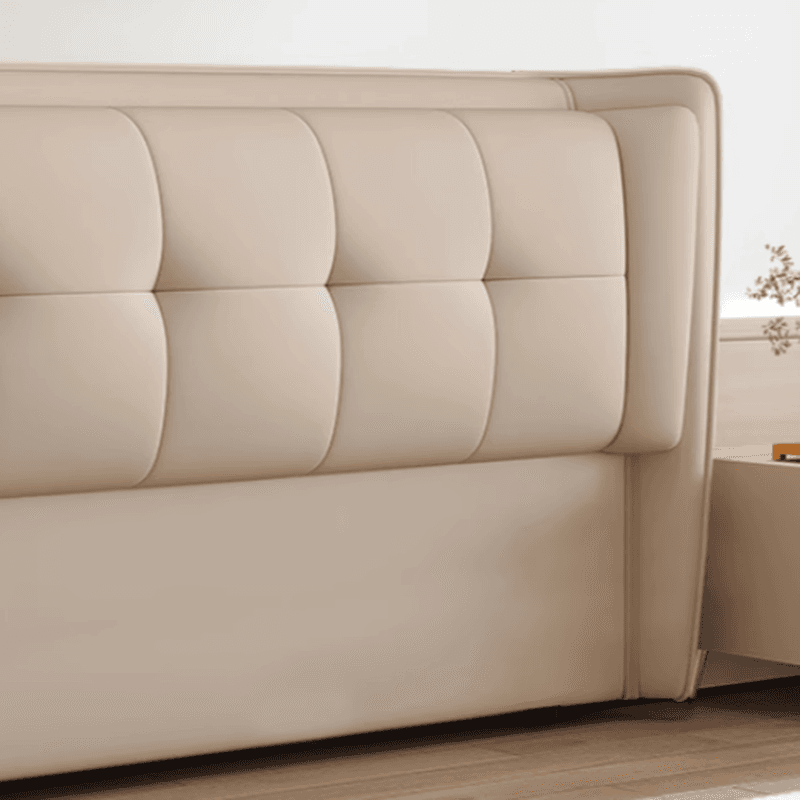 Modish No Distressing Button-tufted Wingback Headboard in Rectangle Shape for King/Twin XL/Queen Bed with Sponge Upholstery Fill and Standard Height - image 12