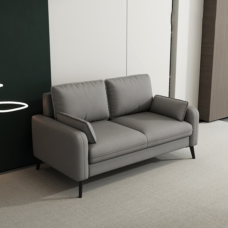 Modern Solid Color Loveseat with Square Arm and Wide Pillow Back for Living Spaces - image 3