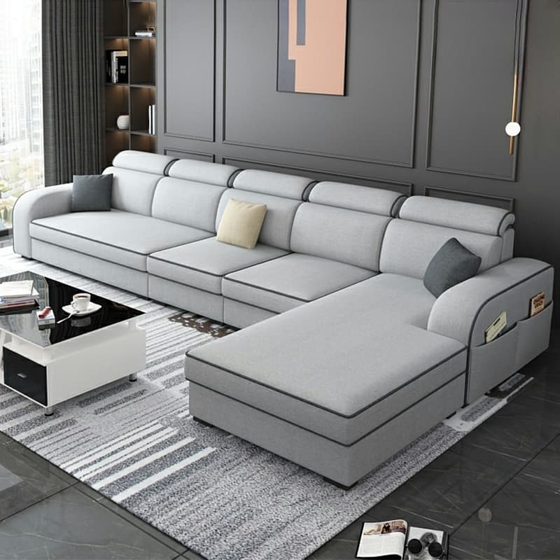 Square Arm Sectional Sofas with Adjustable Pillows and Storage - image 10