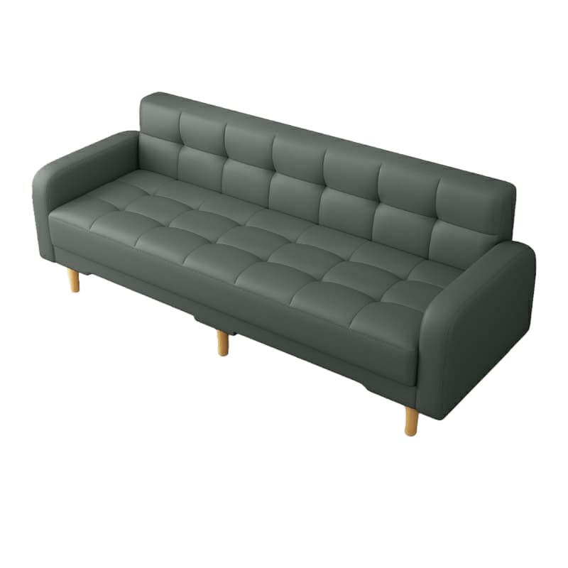 Square Arm Foldable Convertible Sofa with Biscuit Back for Living Spaces - image 11