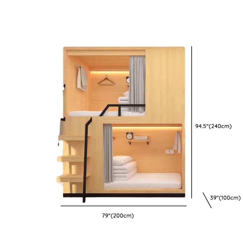 Minimalist High Bed Frame with Mattress and Guard Rail - image 12