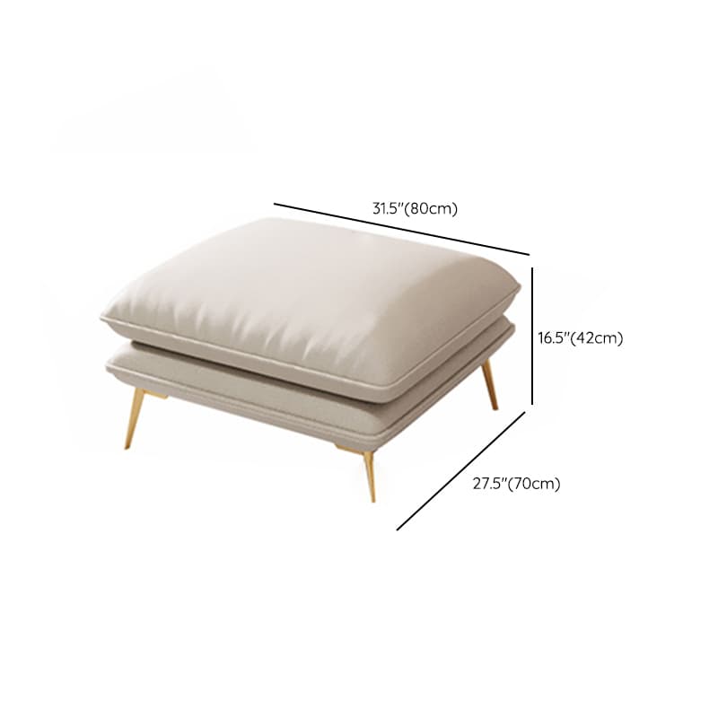 Modern Beige Tech Cloth Sectional Sofa with Flared Arm and Cushion Back - image 14