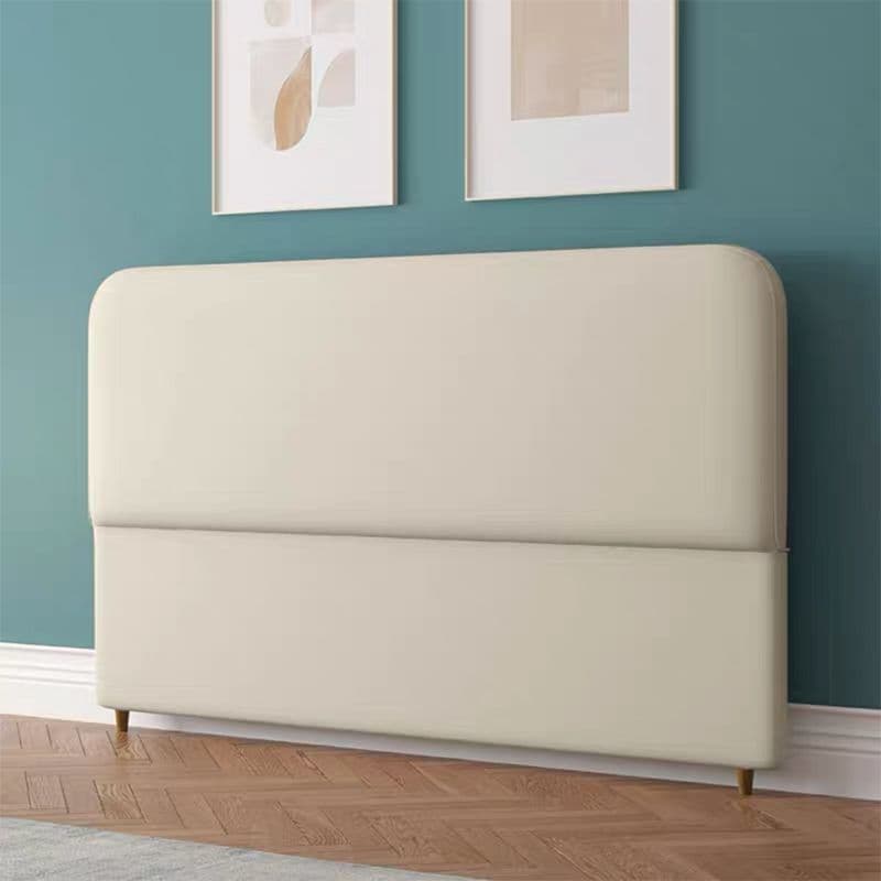 Trendy Panel Headboard in Natural Wood with No Distressing, Rectangle Shape for King/Queen/Full Bed, Sponge Upholstery Fill, Standard Height