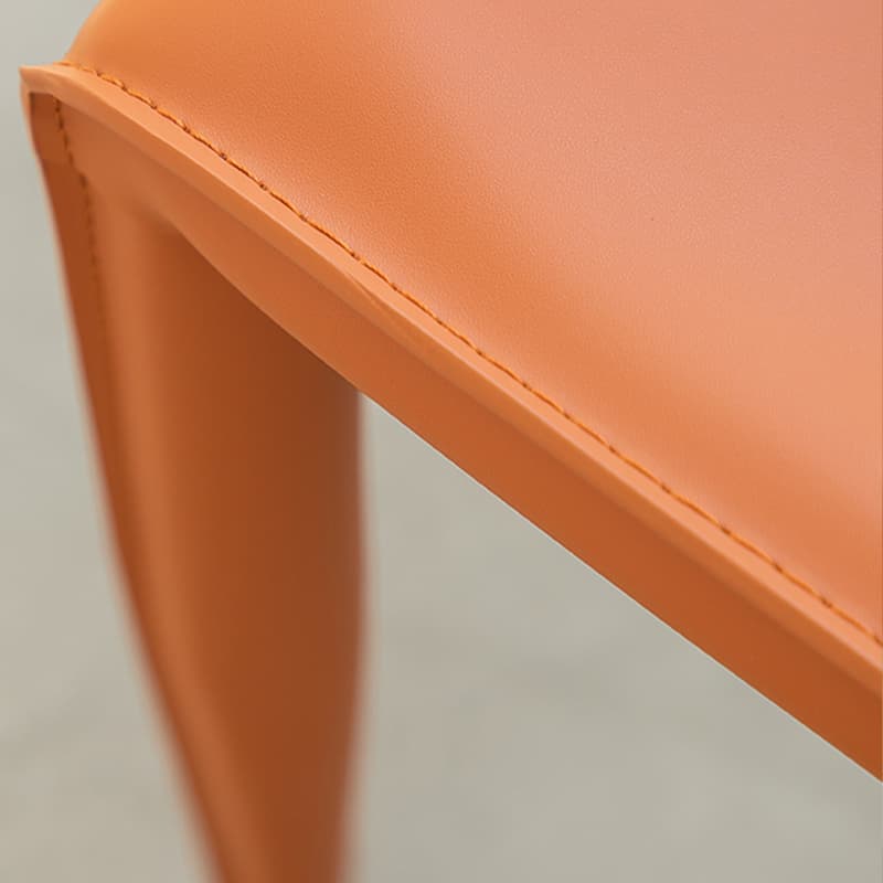 Modern Leather Armless Side Chair with Solid Back - Easy-Care, Warranty - image 15