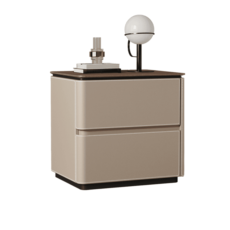 Organic Modern Nightstand With Drawer Organization featuring 2 Drawers and Composite Wood Countertop - image 9