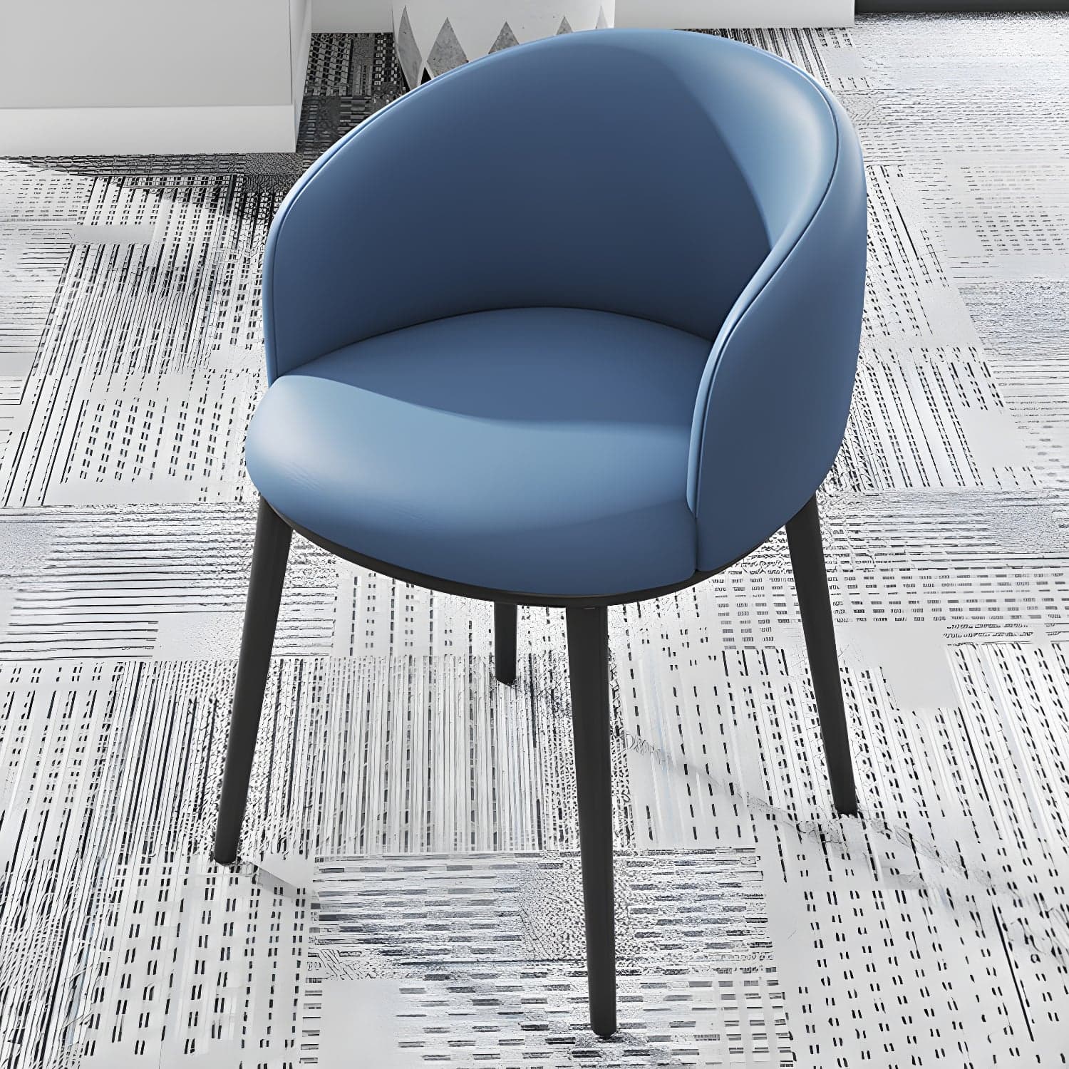 Modern Upholstered Home Arm Chair Solid Back Matte Finish Dining Chair - image 3