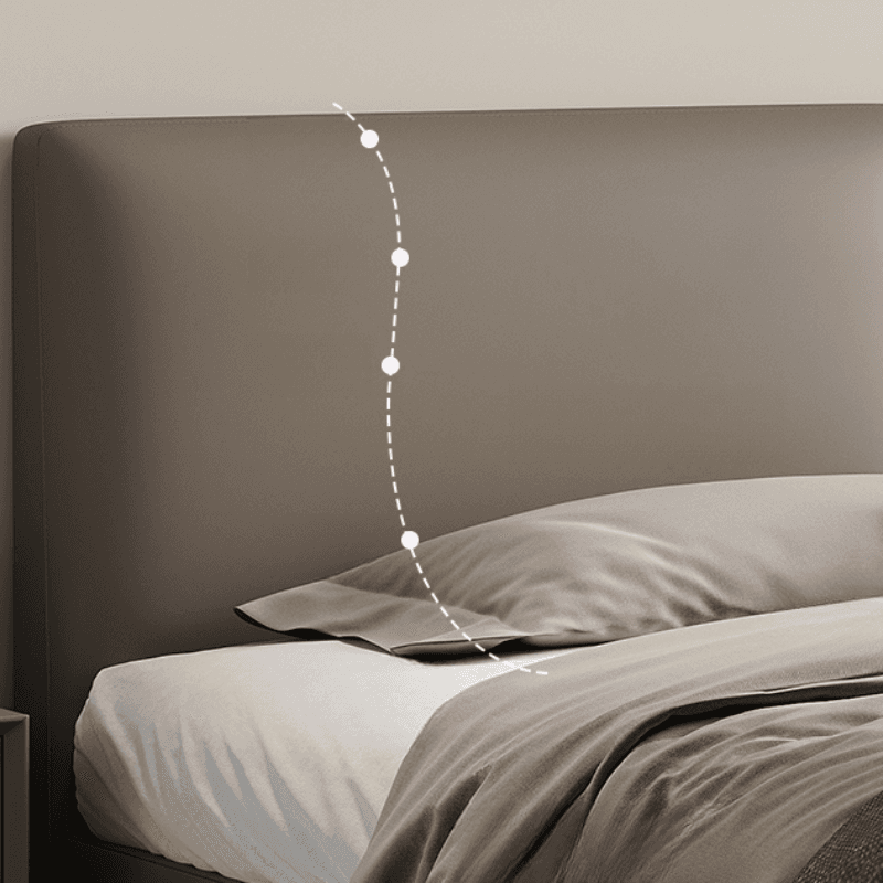 Grey Solid Color Storage Included Panel Bed for Bedroom - image 3