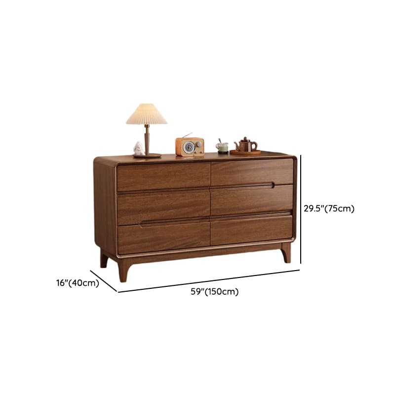 Trendy Walnut Wood Lingerie Chest/Double Dresser/Bachelor Chest with 5/4/6 Drawers in Vertical/Horizontal Orientation - image 21