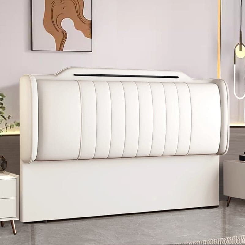 Modish No Distressing Timber Panel Headboard with Rectangle Shape for King Bed, Featuring Sponge Upholstery Fill and Standard Height - image 3