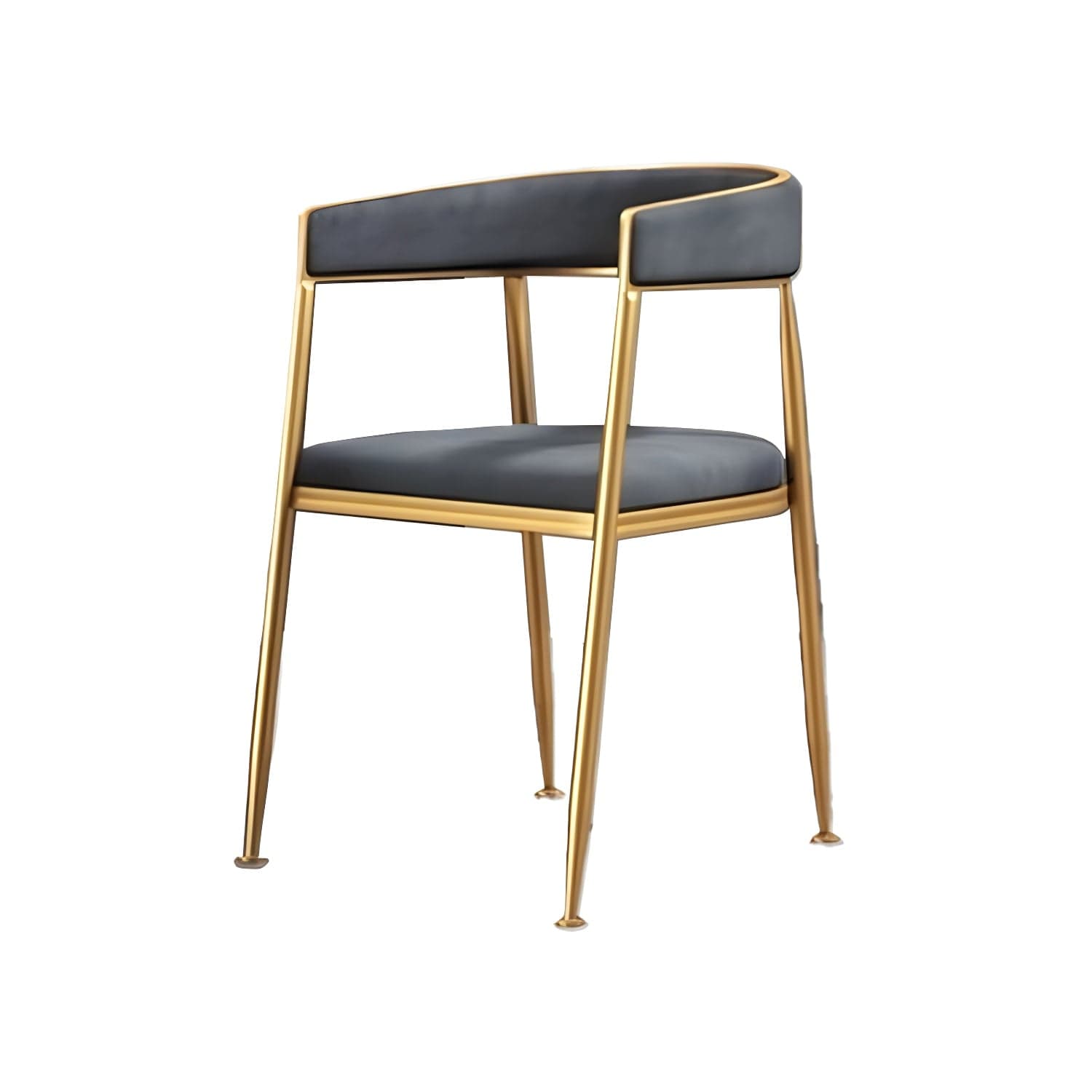 Glam Gold Metal Arm Chair Open Back Dining Side Chair with Upholstered - image 7