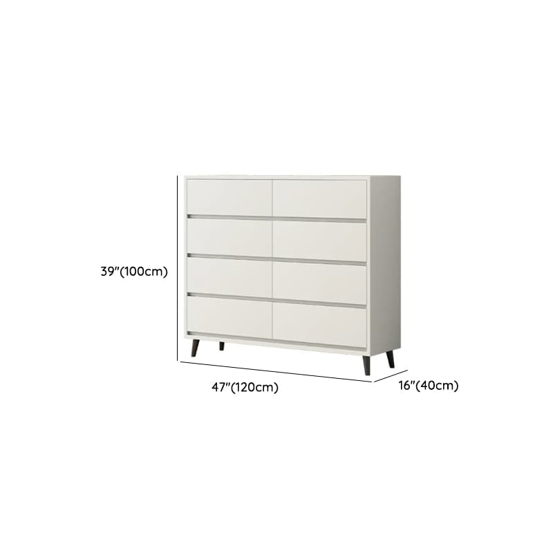White Simple Raw Wood Console Dresser/Lingerie Chest/Bachelor Chest with 6/4/8 Drawers in Horizontal/Vertical Orientation - image 8
