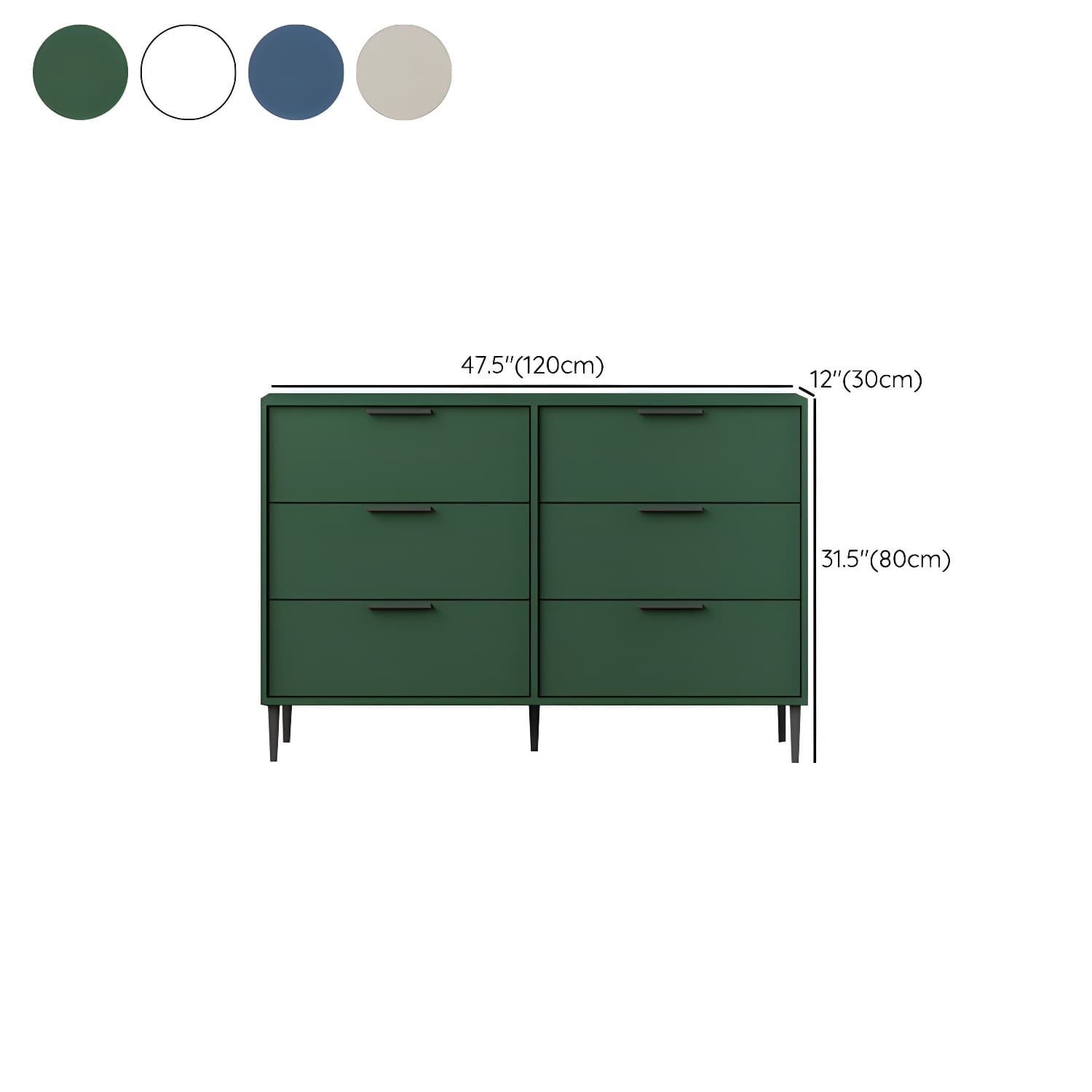 Modern Horizontal Storage Chest Dresser Wooden Storage Chest with Drawers - image 17