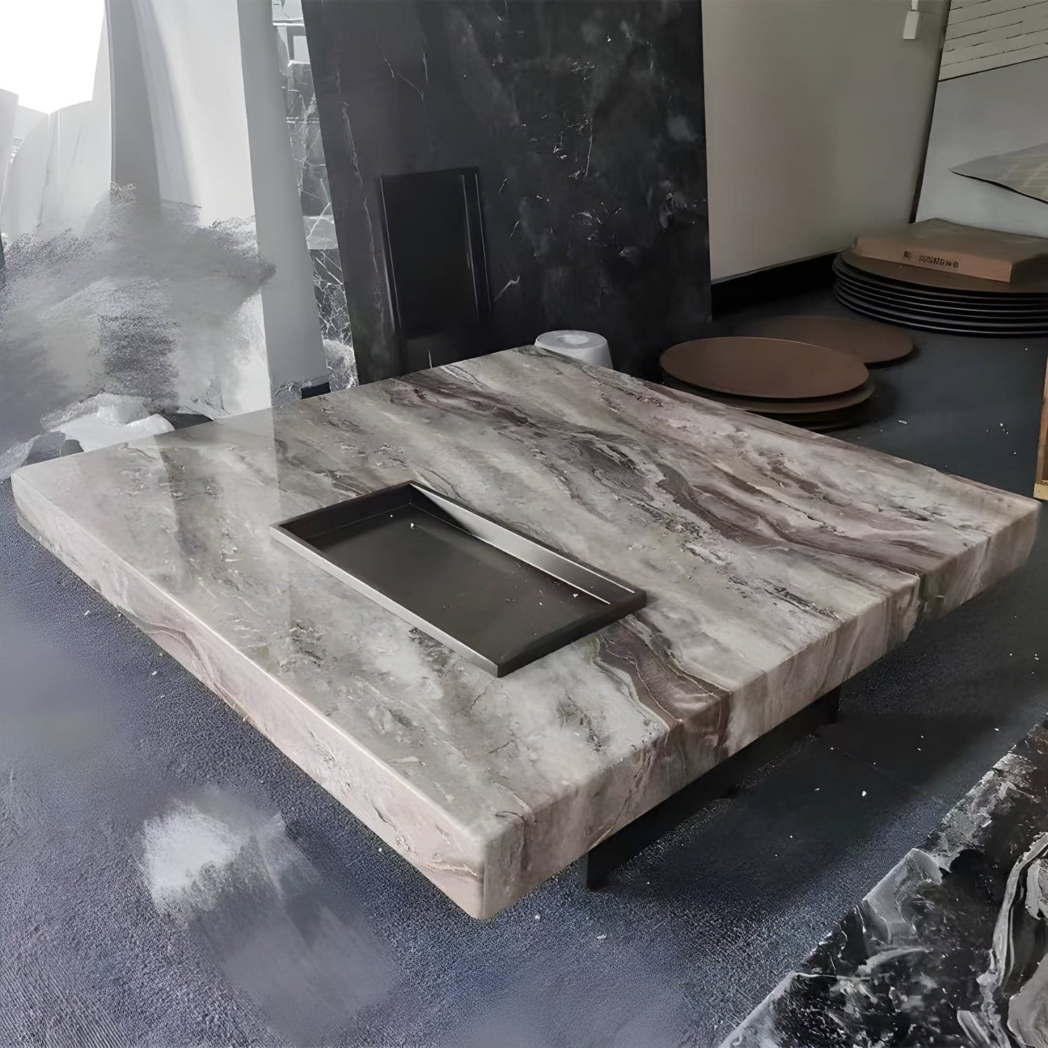 Block Coffee or End Table Contemporary Marble Square/Rectangle Prevent Scratches - image 5