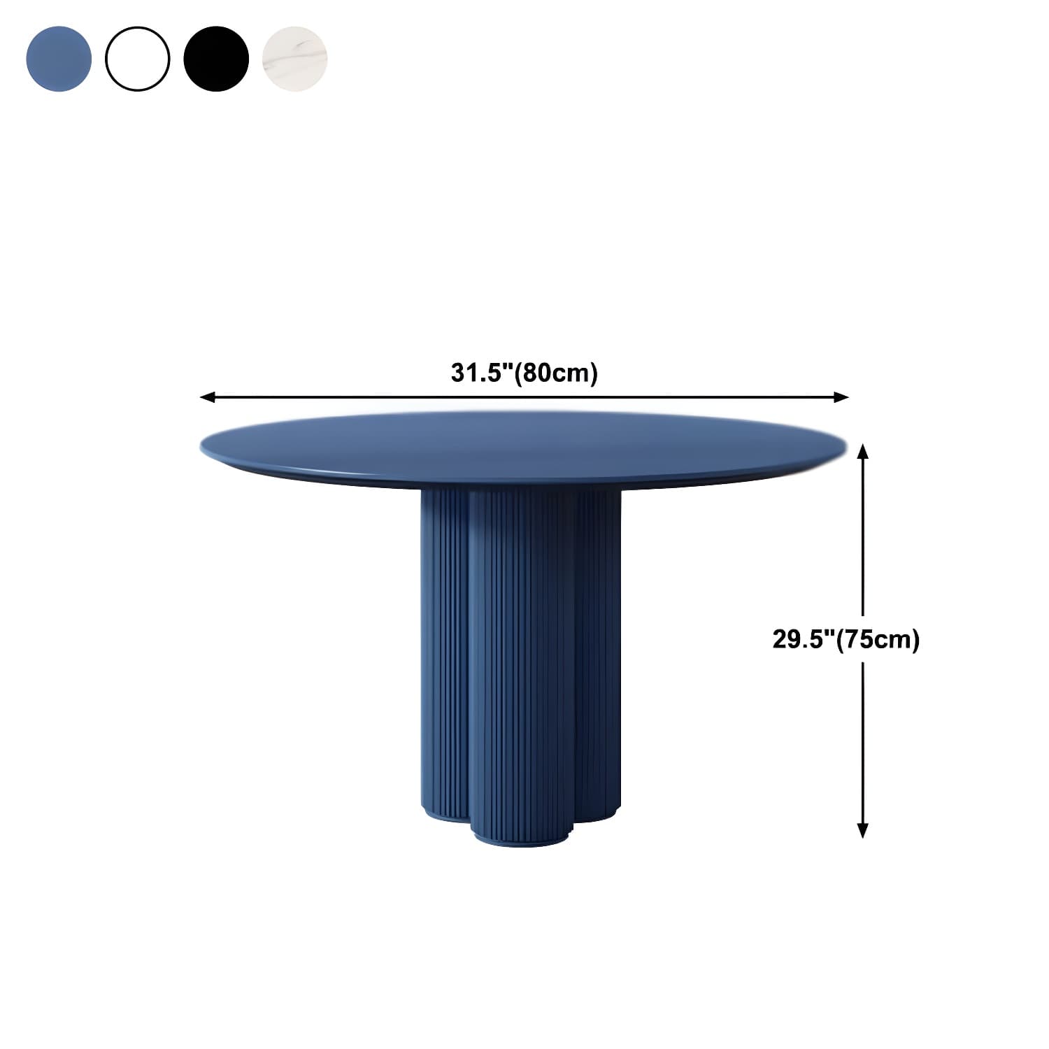 Modern Casual Dining Table Round Top Dinner Table Kitchen Home - image 9