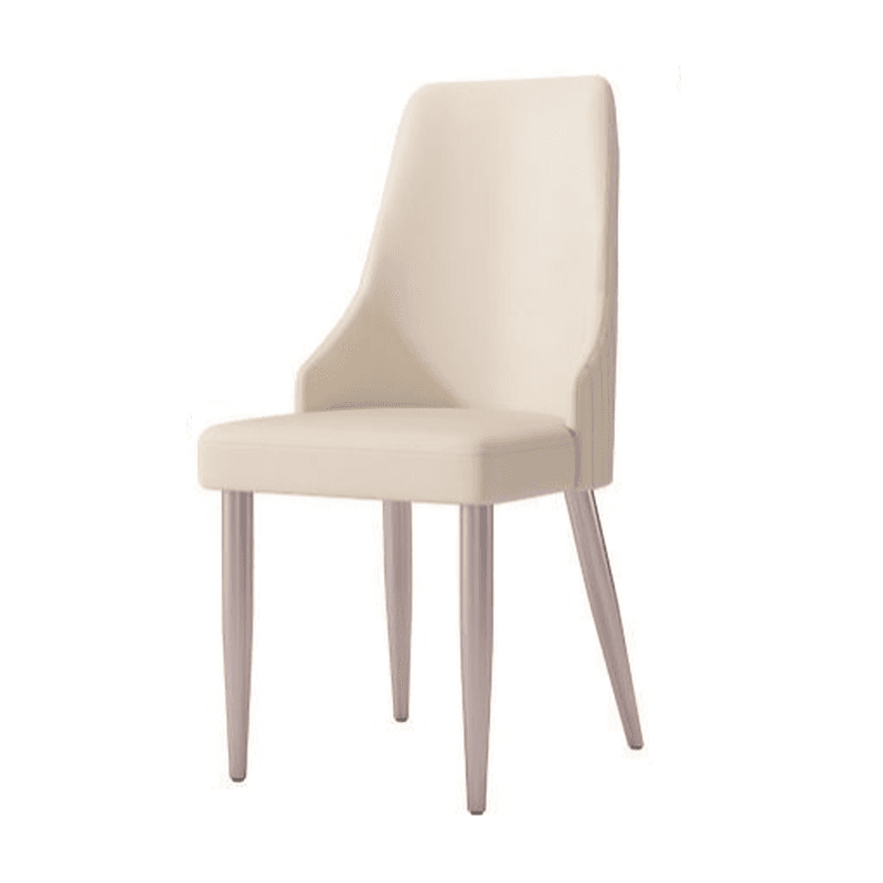 Modern Simple Style Oval Slate Dining Table Set with Dual Footing, Solid Back Panel in Chalk Color - image 11