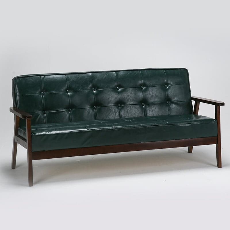 Modern Wood Frame Tufted Back Sofa with Cotton Seat Sleek and Stylish Seating - image 5