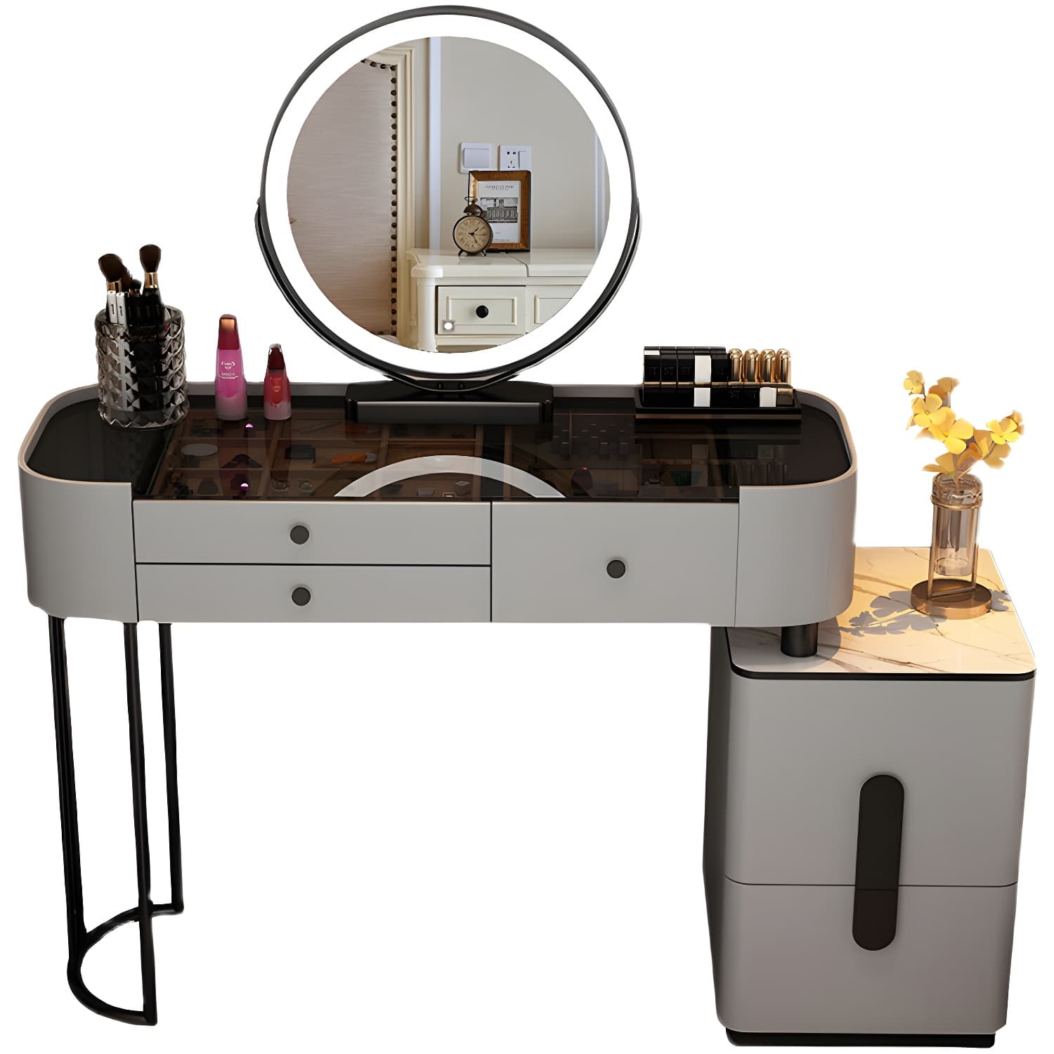 Contemporary Make-up Vanity with 4/5 Drawers,15.75 inch Wide - image 13