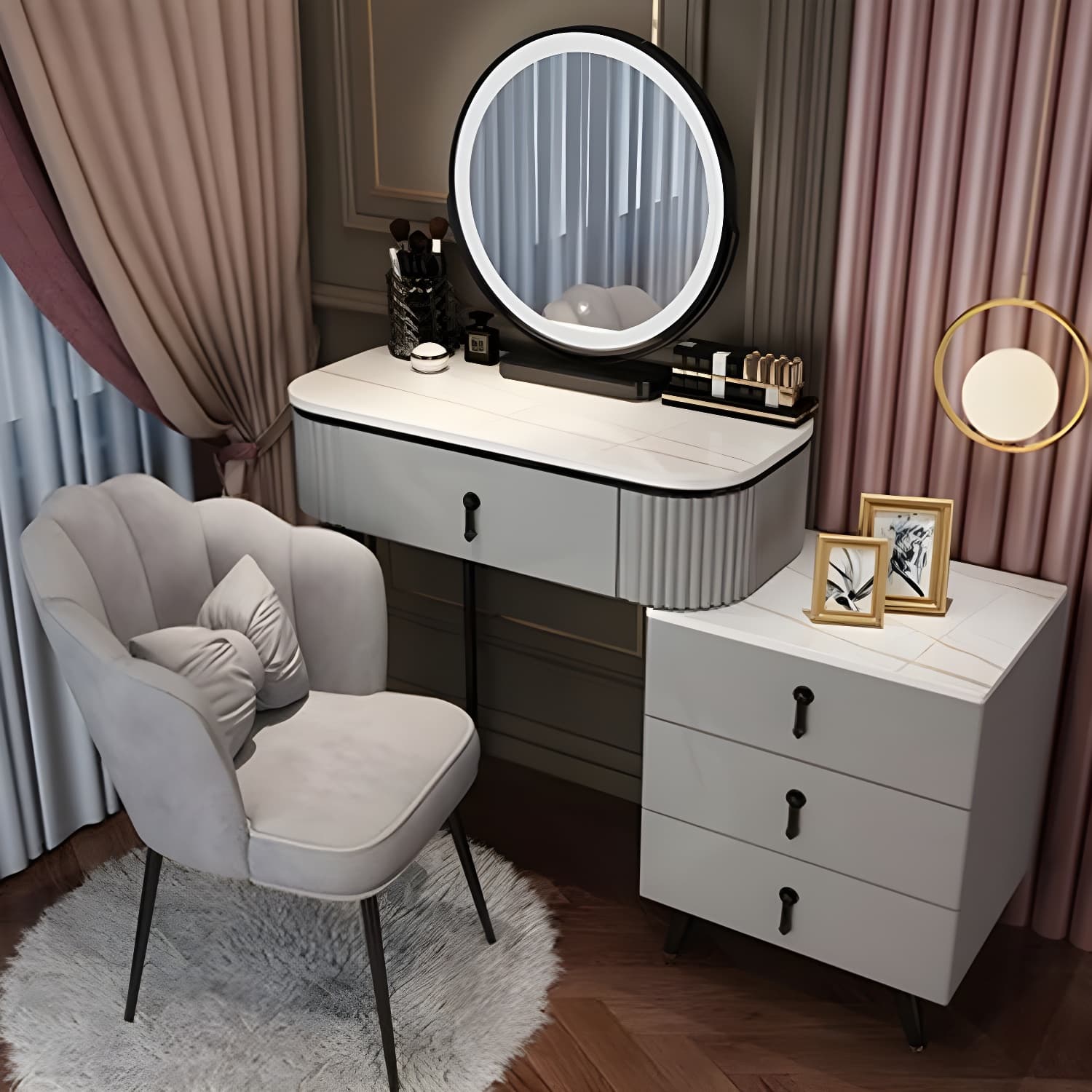 Modern Simple Style Vanity Dressing Table with Drawers for Bedroom