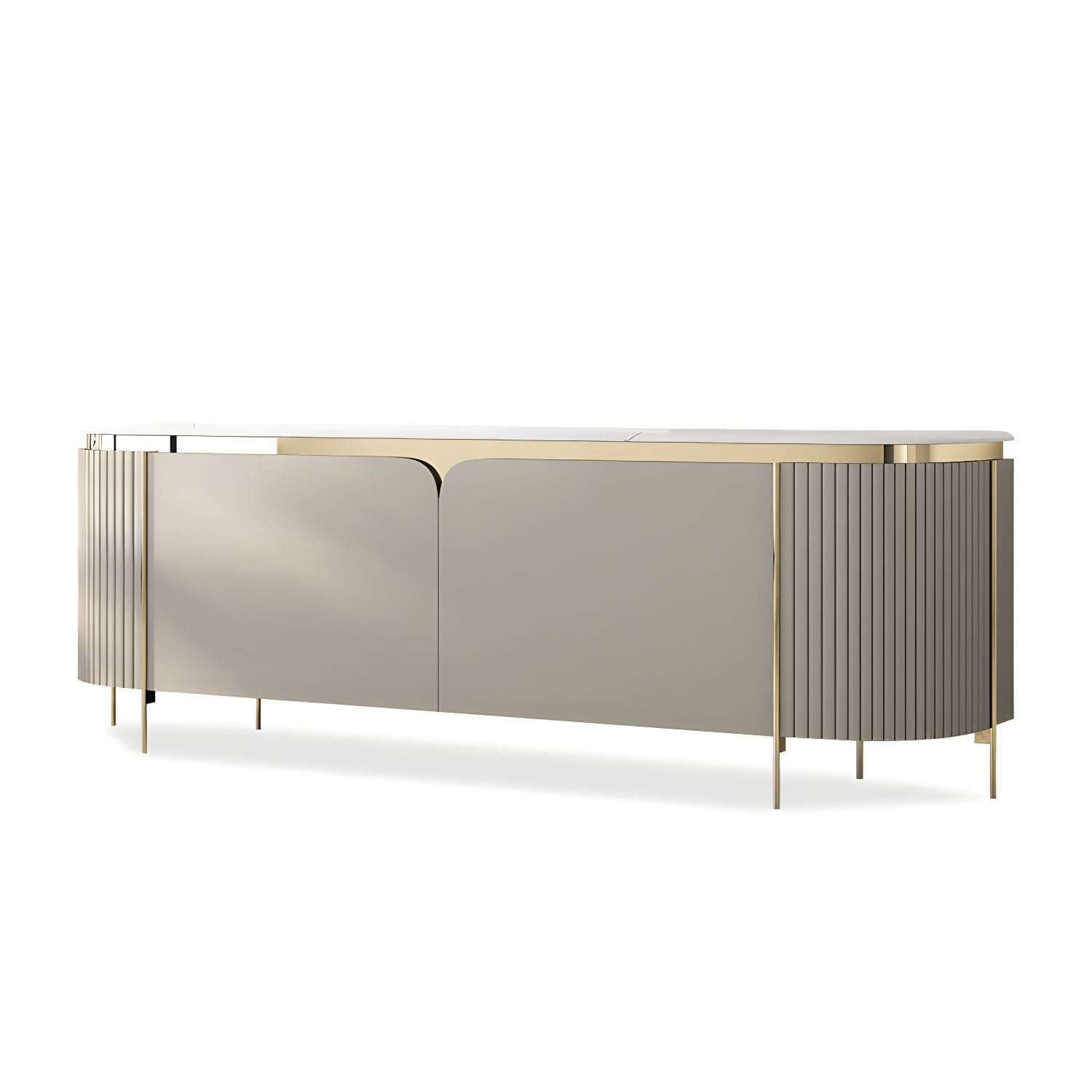 Marble TV Media Console Contemporary TV Console for Living Room