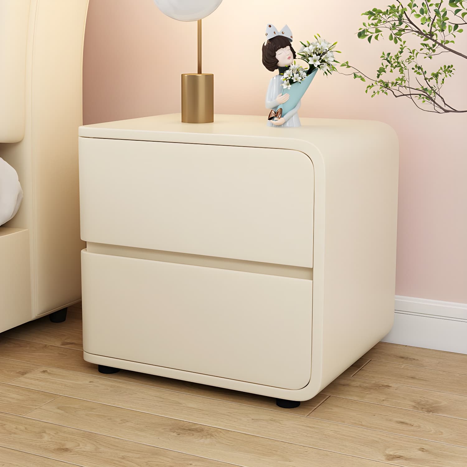 Contemporary Drawer Storage Bedside Cabinet Pine Accent Table Nightstand for Bedroom - image 7