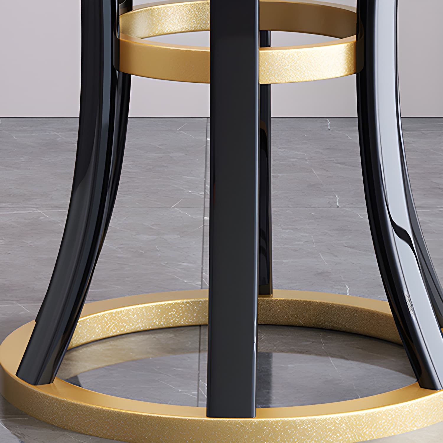 Round Sintered Stone Dining Table Modern Turntable Furniture with Solid Wood Pedestal Base - image 11