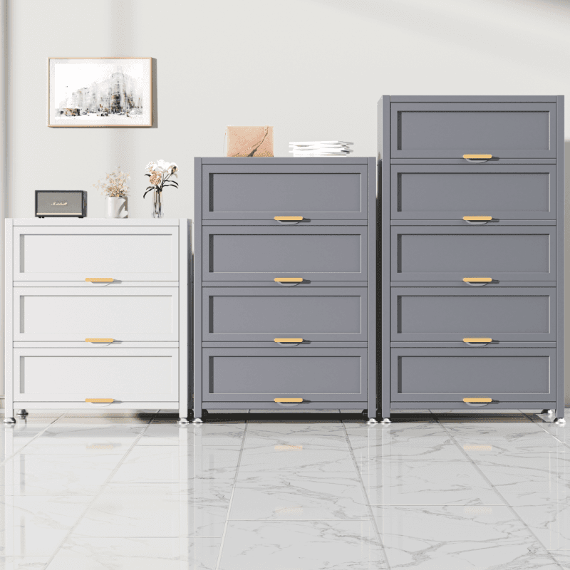 Casual Iron Desk Combo Dresser with Multiple Cabinets and Interior Shelves Options - image 5
