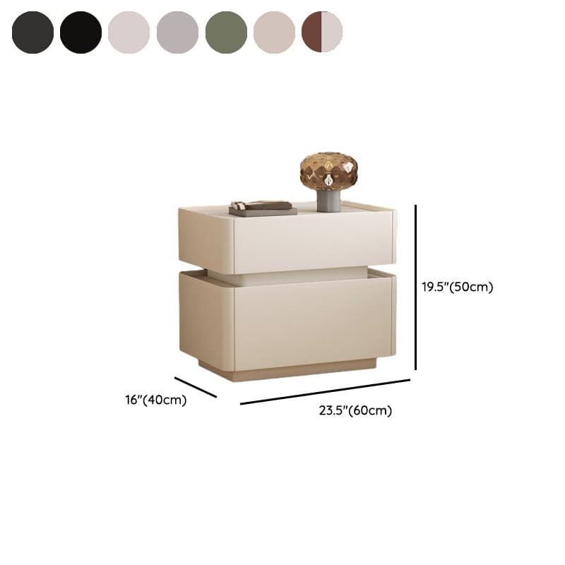 Trendy Drawer Storage Bedside Table with 2 Drawers and Pine Wood Countertop - image 17