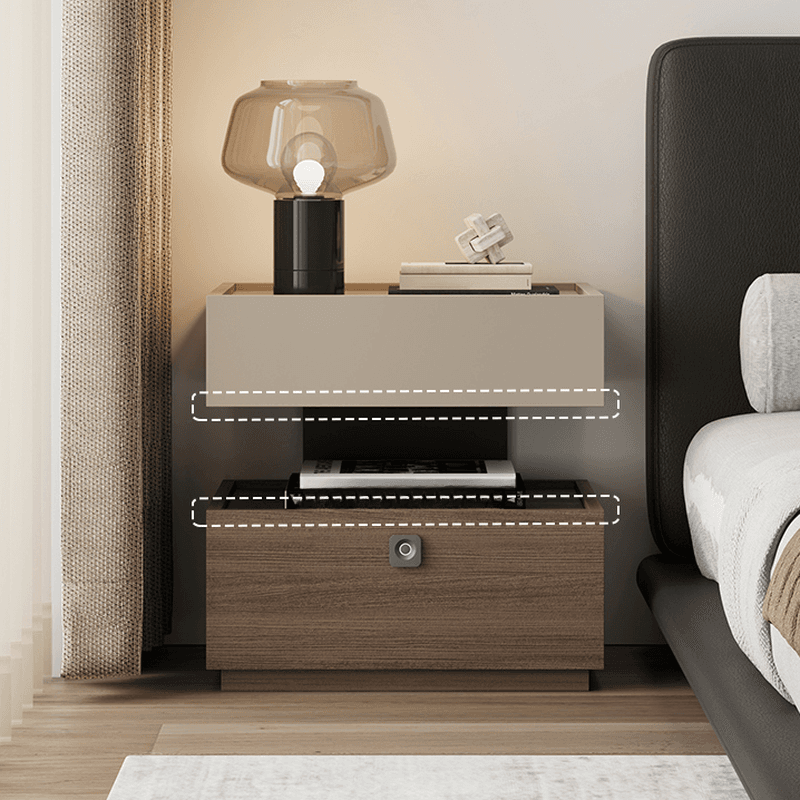 Organic Modern Nightstand With Drawer Organization Featuring Particle Board Wood and Illuminating Lighting - image 14