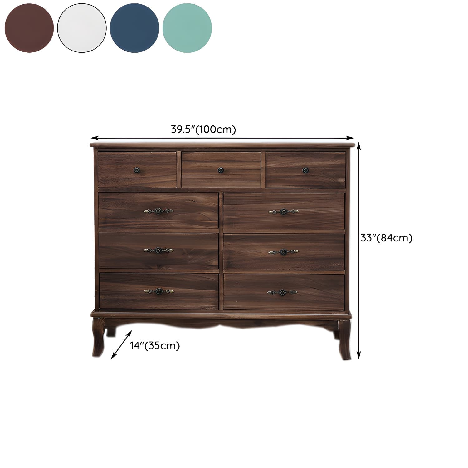 Nautical Storage Chest Bedroom Solid Wood Chest with Drawers - image 27