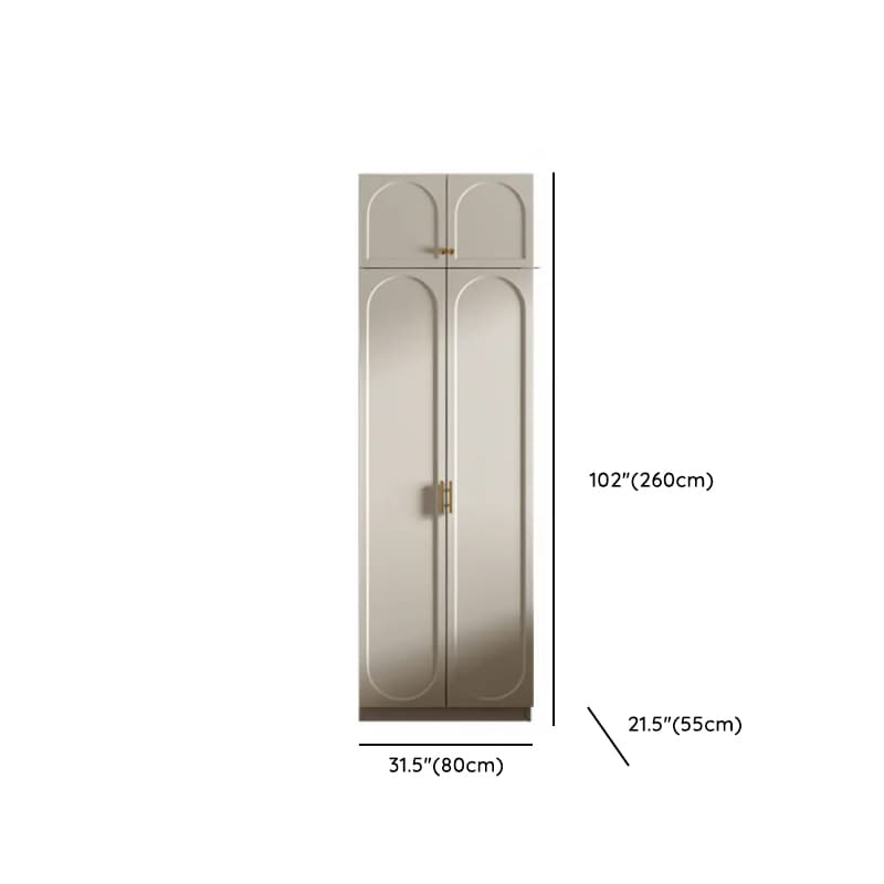 Chalk Simple Lumber Independent Wardrobe Closet with Soft Close Drawer, Interior Shelves, and Clothing Rod - image 27