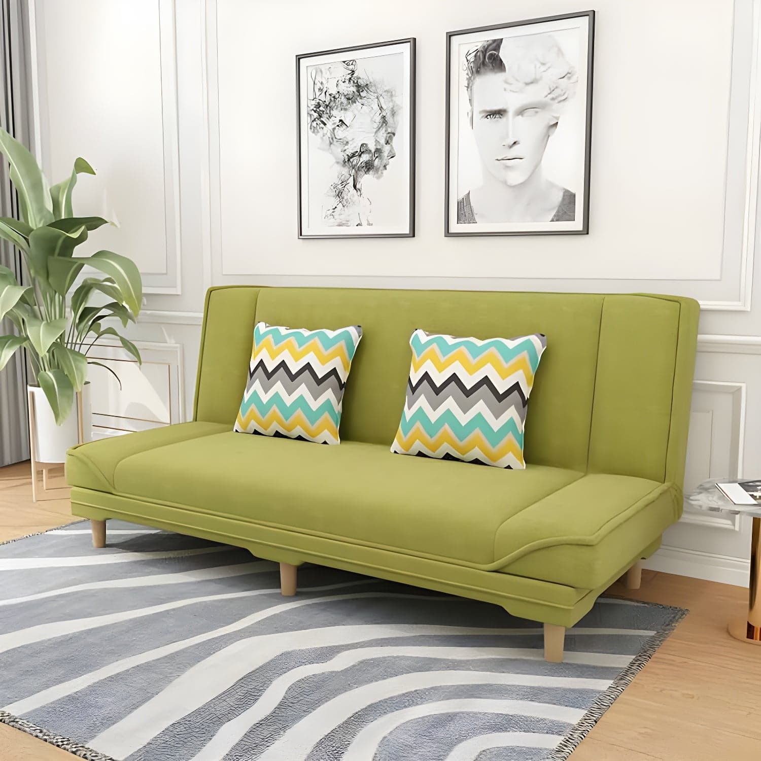 Convertible Armless Sofa 48"W Modern Sofa with Cotton Blend for Living Room - image 25
