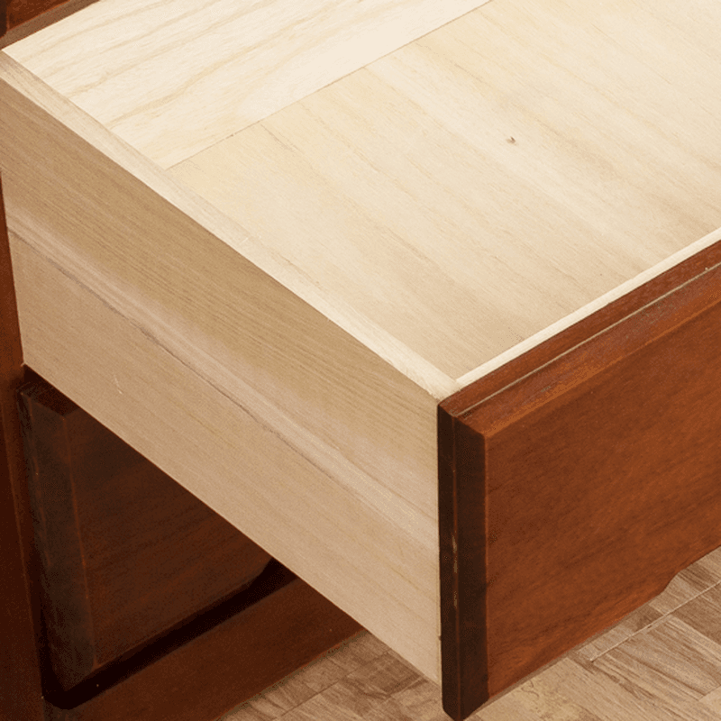 Sepia Minimalist Raw Wood Lingerie Chest/Dresser Vanity Combo with Multiple Drawers in Vertical/Horizontal Orientation - image 4