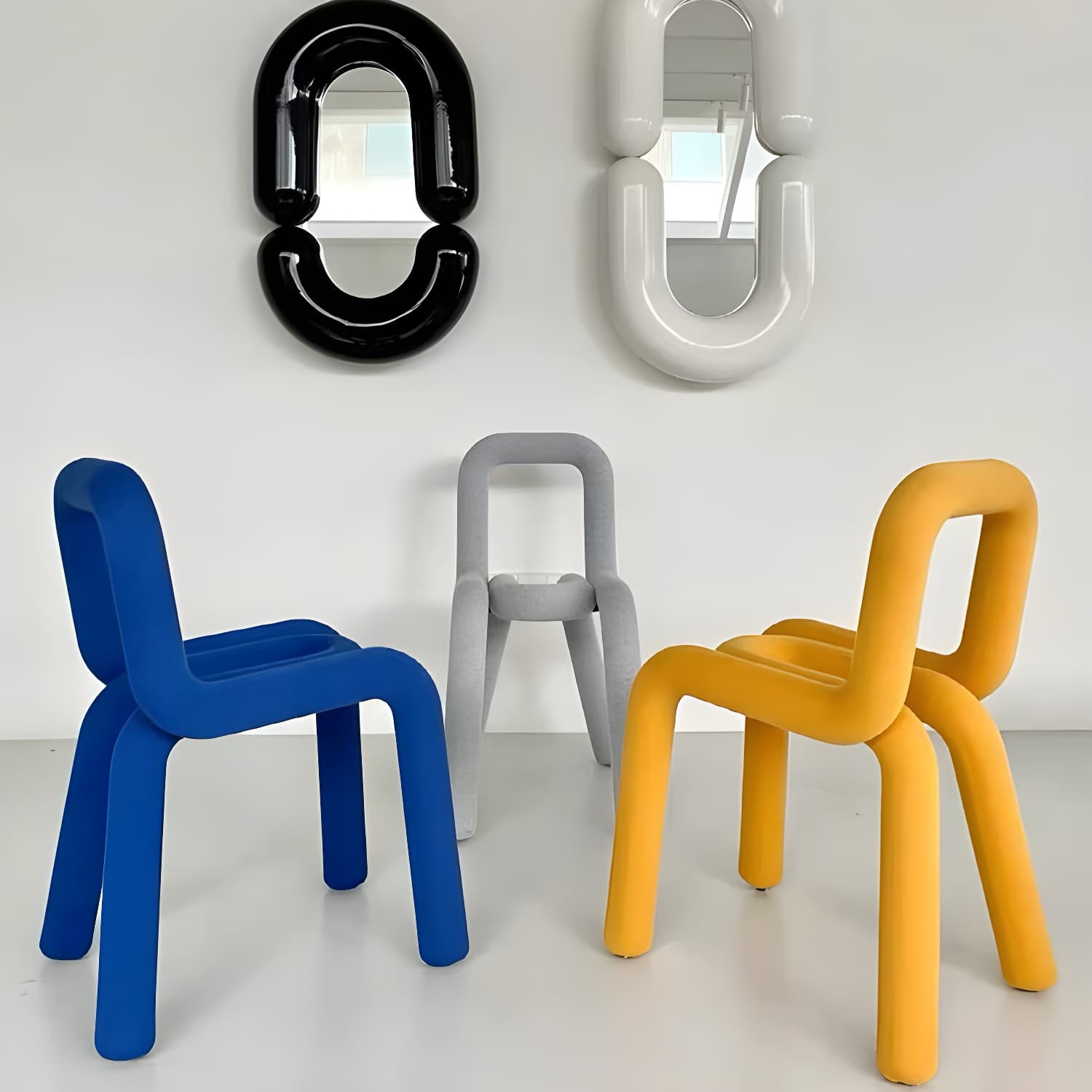 Scandinavian Style Velour Side Chair with Open Back and Metal Legs for Kitchen & Dining - image 14