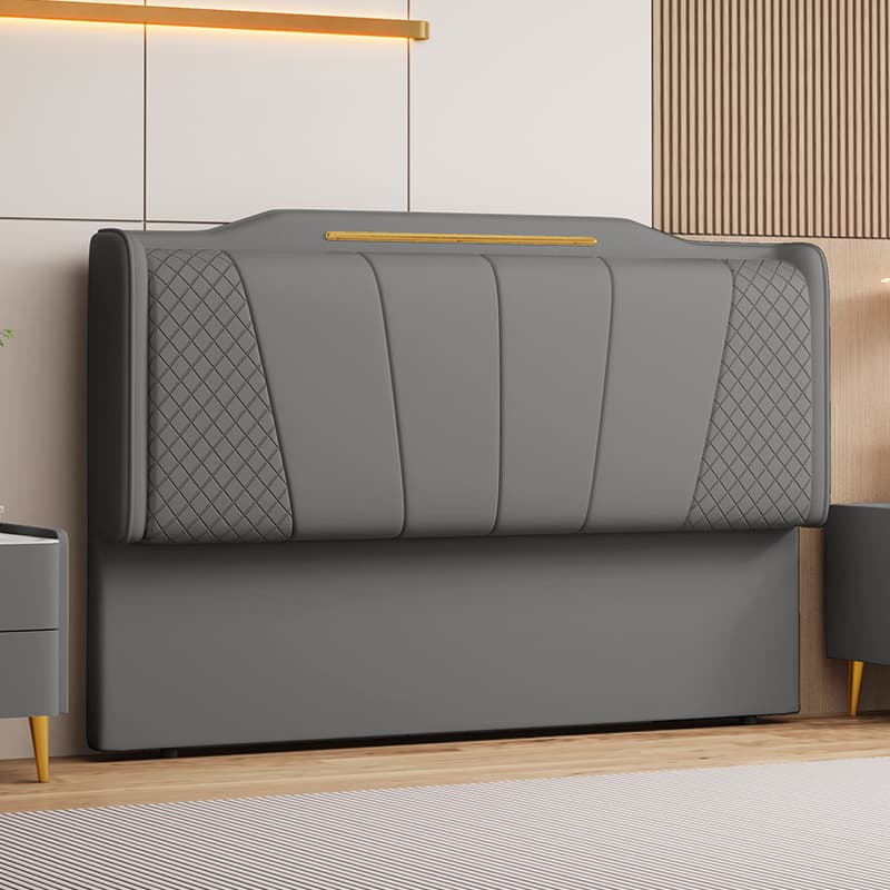 Casual Camelback Wood Panel With Legs & Sponge Cushion for Queen(60"W x 80"L)/Full(54"W x 75"L)/Twin(38"W x 75"L) Bed, Standard（36-55“）