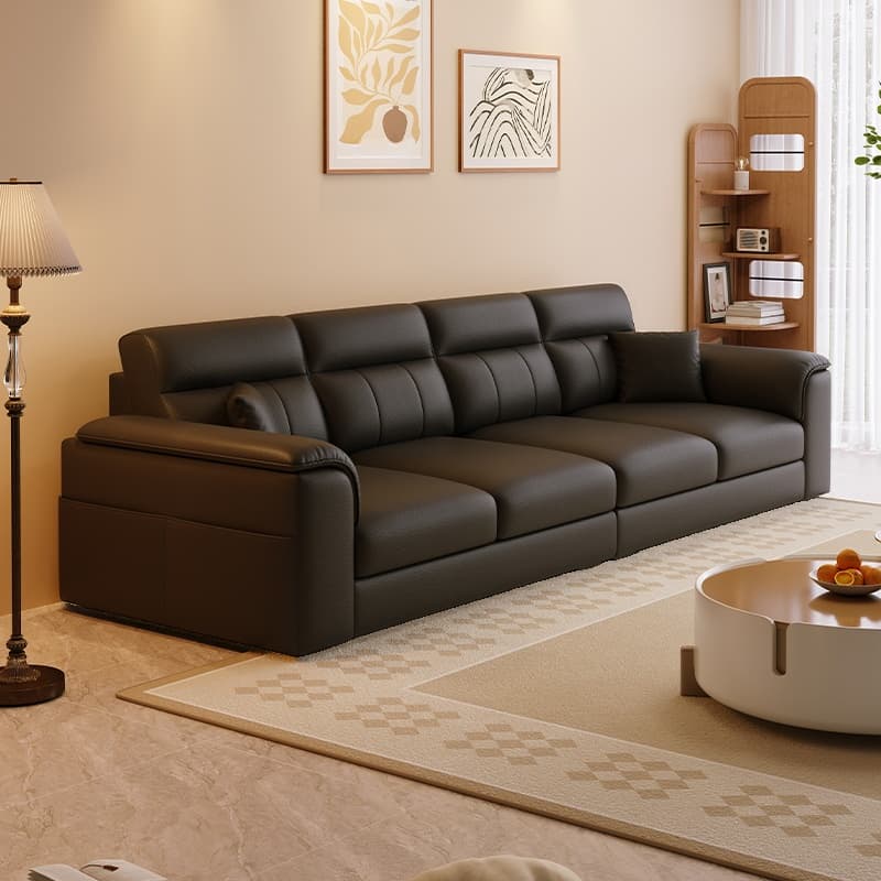 Modish Solid Color Standard Sofa in Light Gray/Light Brown/Beige for 6-Seater/5 Person/4-seater