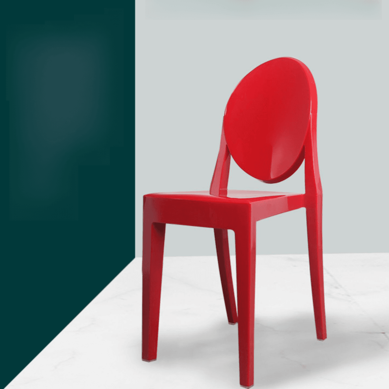 Firm Framed Armless Chair with Olive Green/Rose/Citrus Colored Legs - image 24