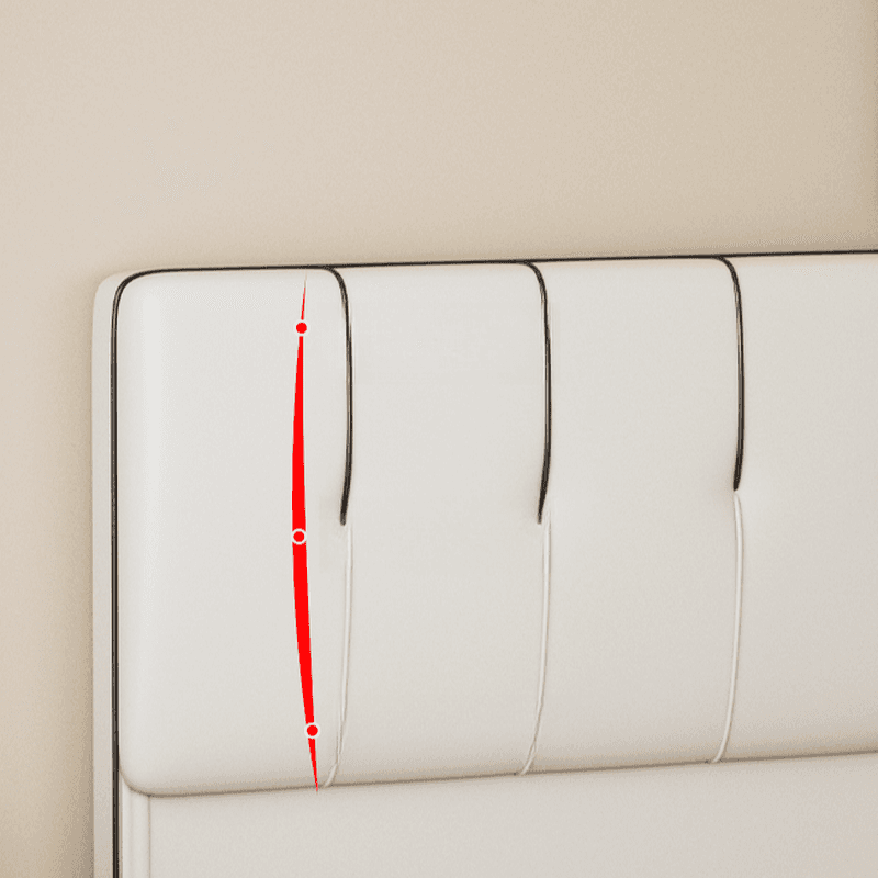 Modish No Distressing Button-tufted Panel Headboard in Rectangle Shape for King/Queen/Full Bed with Sponge Upholstery Fill and Standard Height - image 7