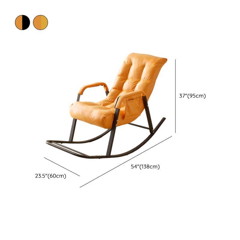 Lavish Alloy Rocking Armchair with Upholstered Rear - image 18