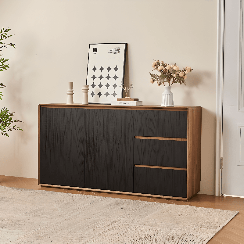 Simplistic Standard/Narrow Sideboard with 3 Drawers, 3 Shelves, Compartment, 2 Doors & Closet - image 10