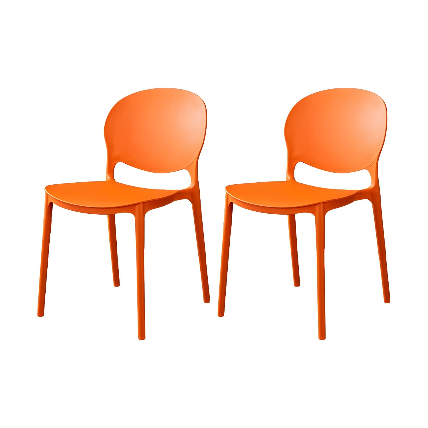 Plastic Open Back Dining Chair Indoor-Outdoor Stackable Side Chair - image 5