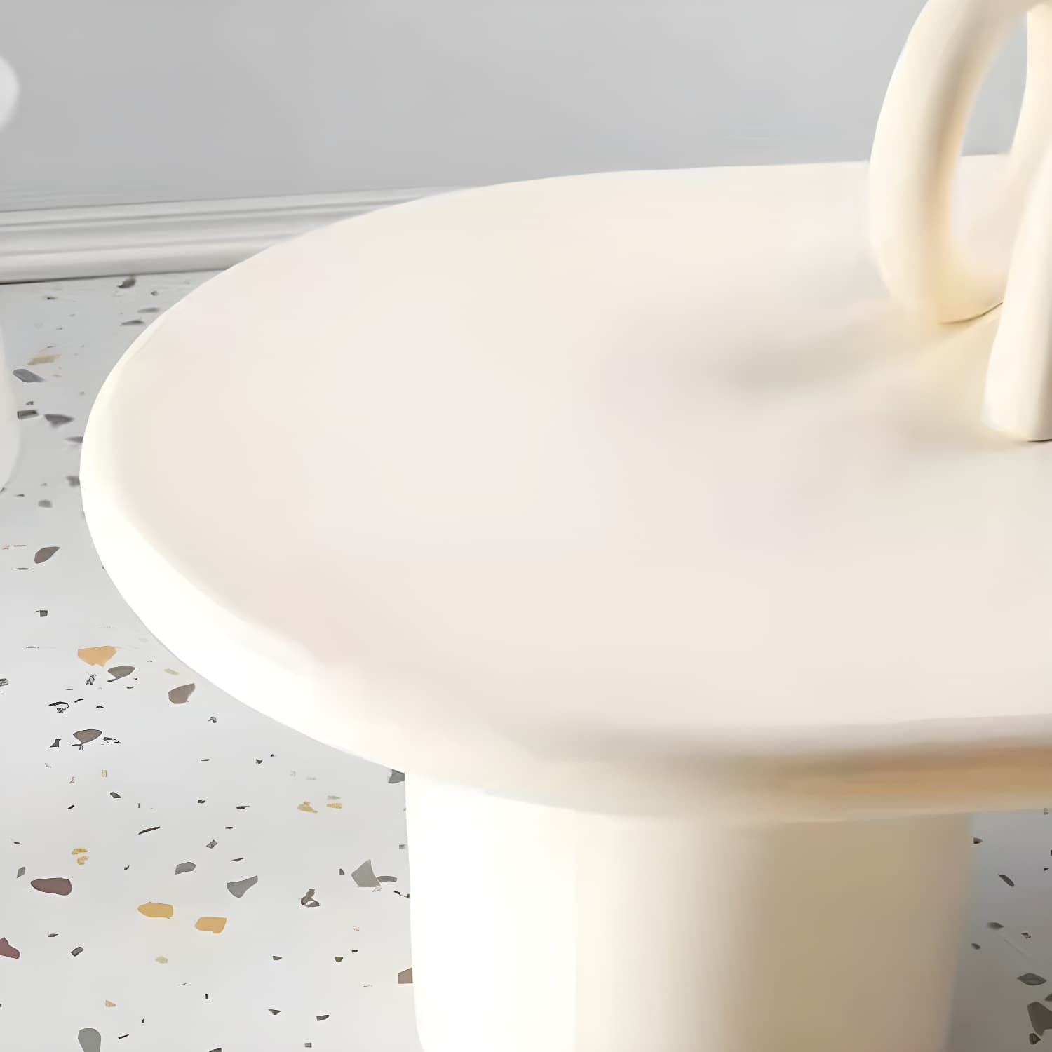 Solid Wood Coffee Table White Minimalist Coffee Table for Living Room - image 6