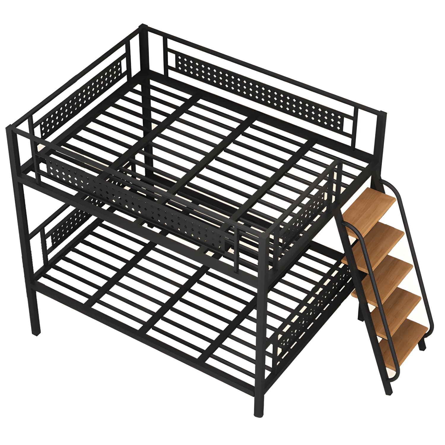 Simple and Chic Metal Frame Modern Bed with Headboard Included - image 5