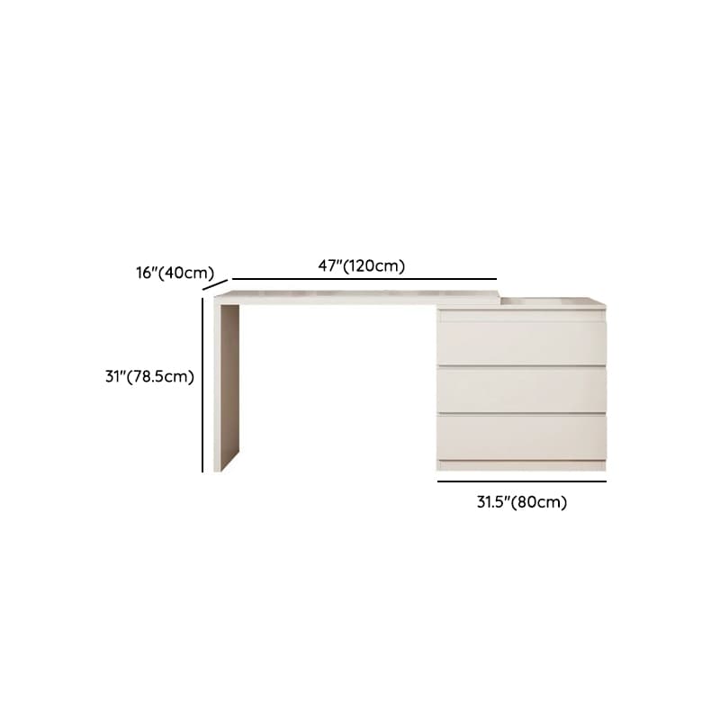Modern White Wood Makeup Vanity with Soft Close Drawers and Acrylic Chair Include/Not Include - image 8