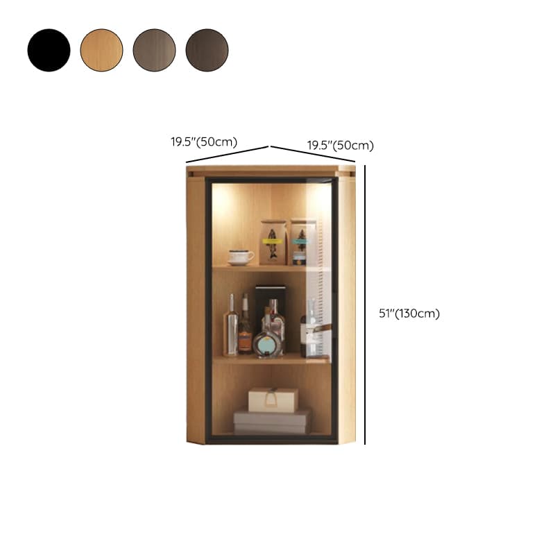 Nook Detached Accent Cabinet with Damp-proof and Scratch-immune Features, Glazed Door, Grip Bars, and Midnight Black/Chalk/Sepia Top - image 16
