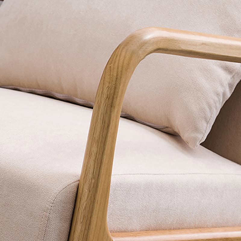 Modern Upholstered Rocking Chair with Natural Wood Legs and Recessed Back Cushion - image 19