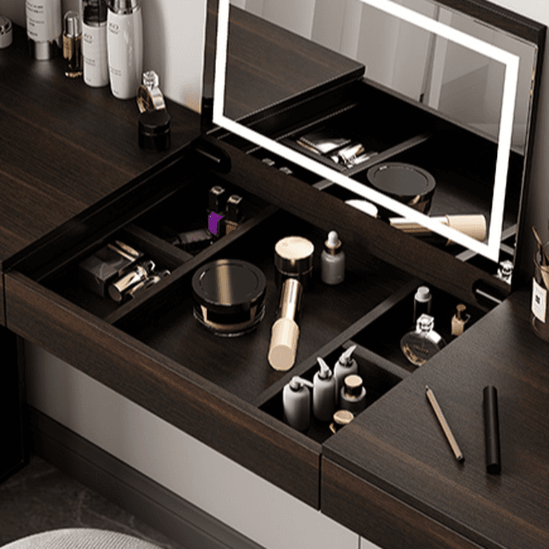 Space-saving Vanity Set with 7/11 Drawers, Lighting, Dividers, 2-in-1 Design, and Adjustable Touch Brightness - image 9
