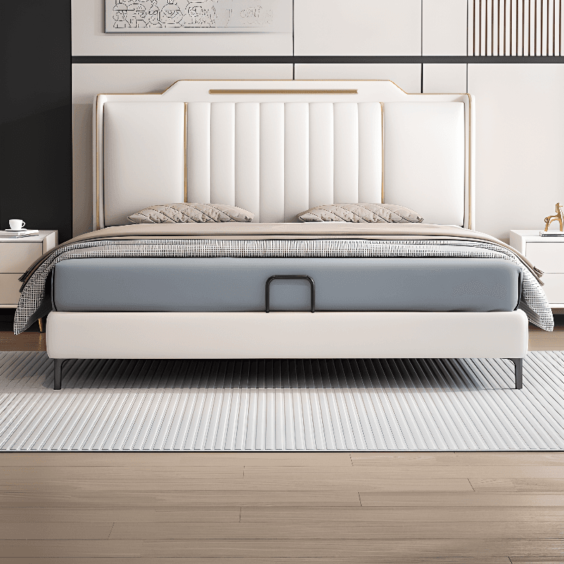Modern Simple Style Free-standing Standard Full(54"W x 75"L)/Full XL(54"W x 80"L) Stepped Panel No Distressing With Legs in Natural Wood - image 9